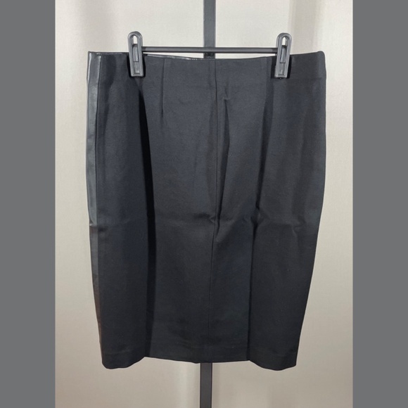 NEW Chicos Skirt Womens XS black faux leather pencil straight preppy moto - Picture 9 of 12